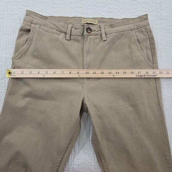 Elliot Mulryan Fine Stretch Chino Pants Men's 32x32 Khaki Straight Leg NWT NEW - Picture 4 of 16